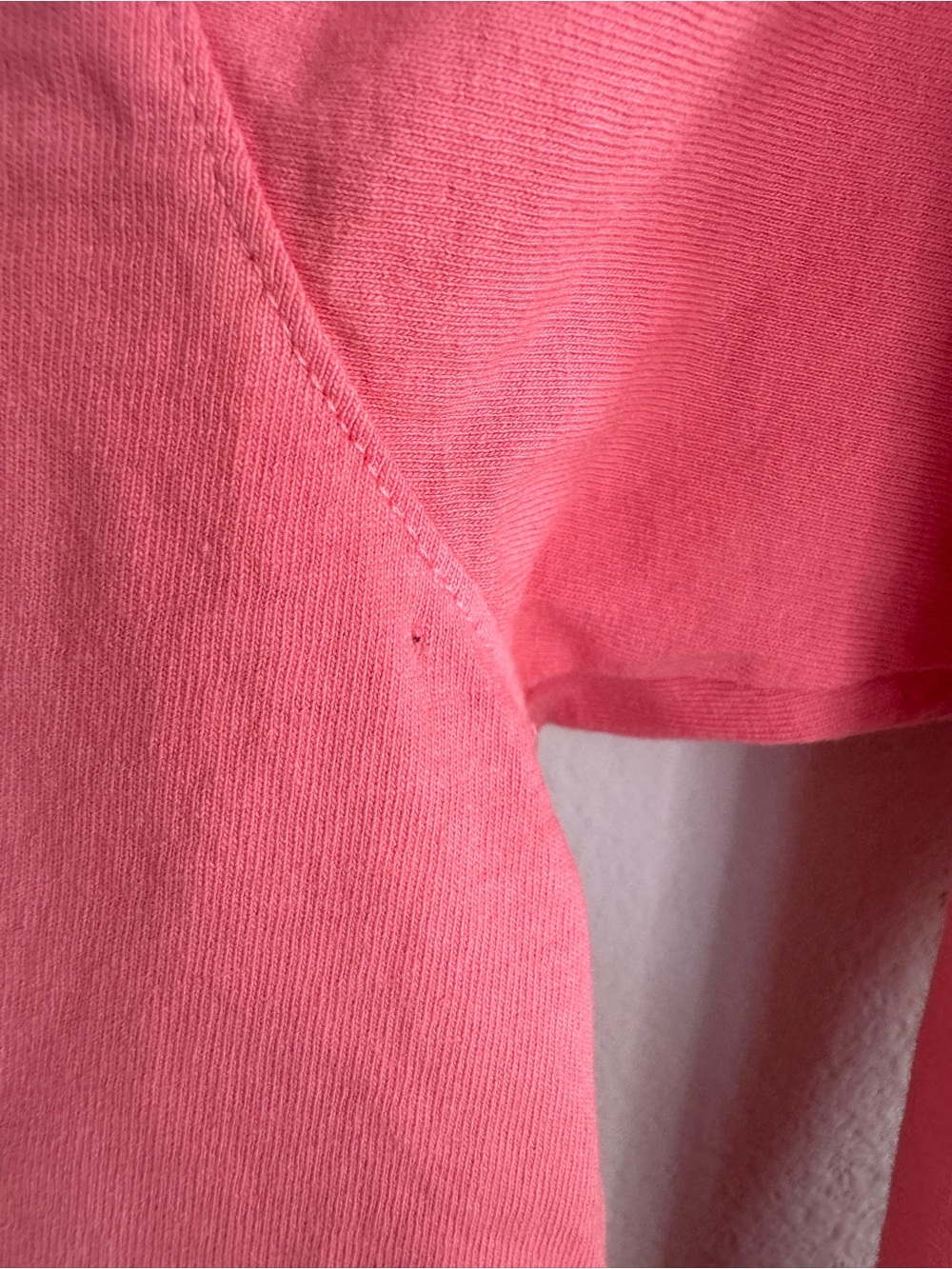 Frank & Eileen Patrick Popover Henley Pink Coral Cotton Raw Hem Minimalist S - Picture 15 of 15
